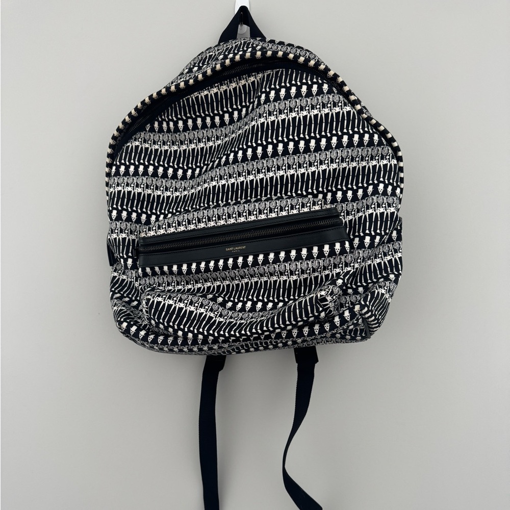 Yves Saint Laurent Skeleton Pattern Backpack - Am… - image 1